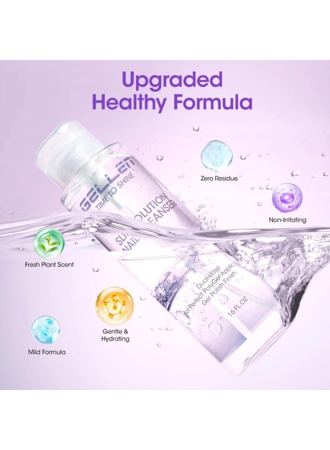 Gellen 16oz Multi-Purpose Nail Cleanser, Pump Bottle Design Nail Surface Cleaner for Prep Nails, Tacky Residue Remover for High-Shine Gel Top Coat, Polygel Slip Solution, Nail Cleaning for Manicure - Image 5