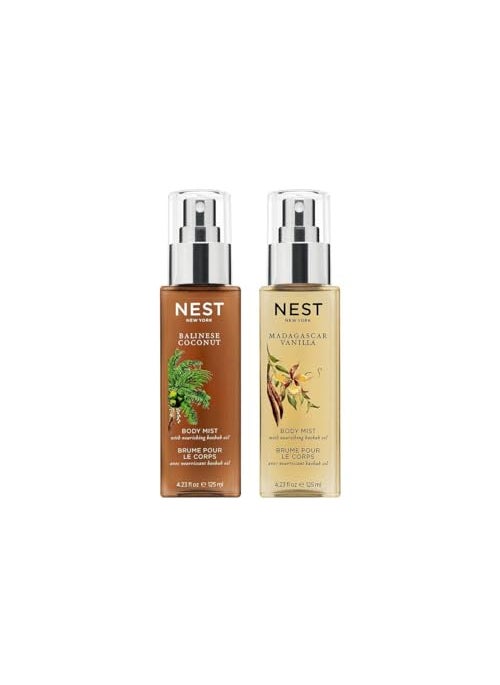 Nest New York - NEST New York Mist & Match: Body Mist Layering Set - Balinese Coconut Perfume Oil Body Mist and Madagascar Vanilla Perfume Oil Body Mist - Image 1