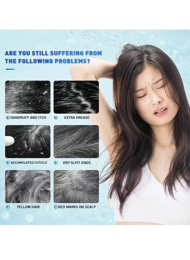 PURC جل تنظيف فروة الرأس، جل علاج الشعر المنعش، جوهر ترطيب الشعر المضاد للقشرة، جوهر العناية بالشعر المغذي لعلاج فروة الرأس وإصلاح الشعر التالف، (عبوة من 2 قطعة) - Image 3