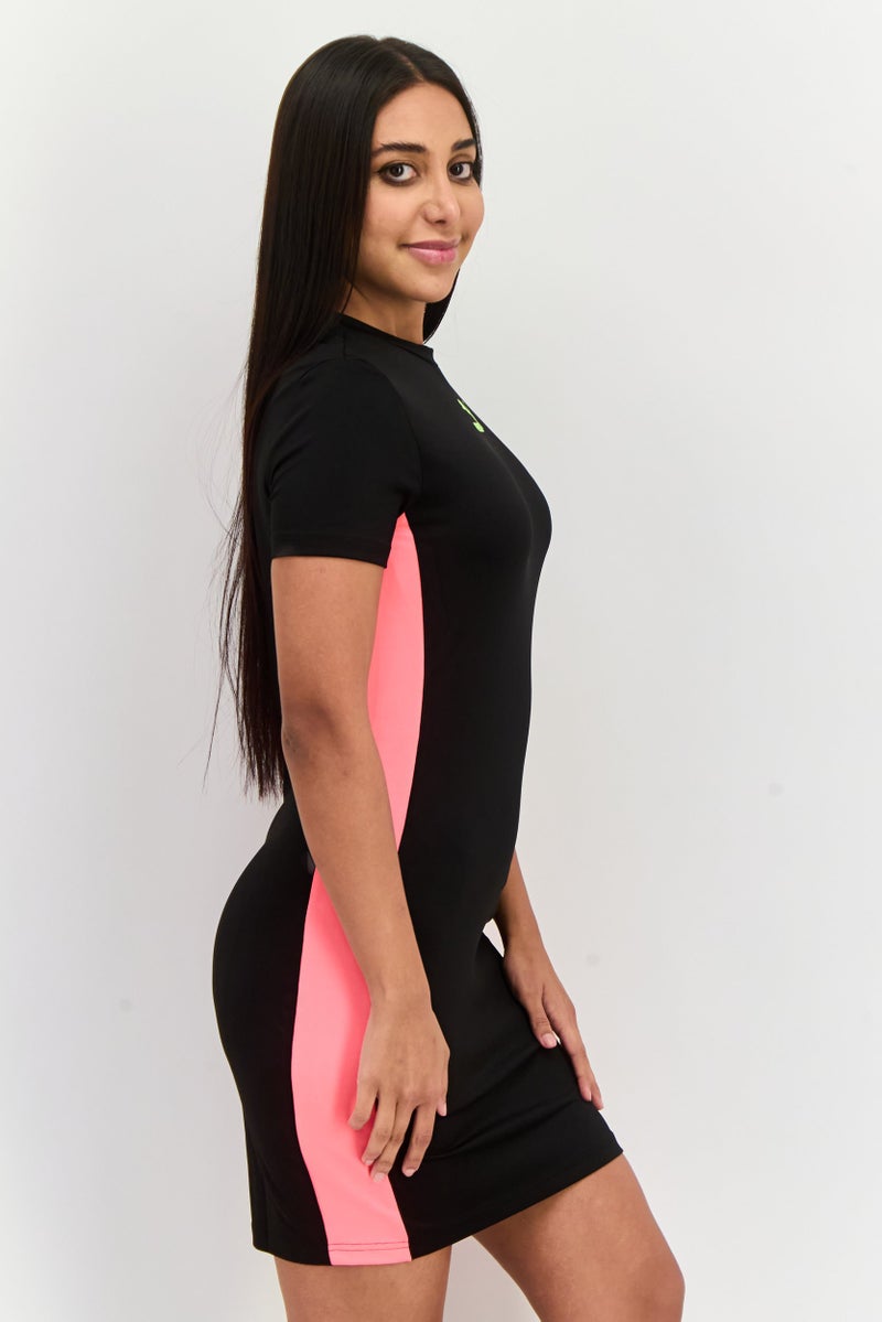 PUMA Women Sportswear Fit Short Sleeve Training Dress, Black  - Image 2