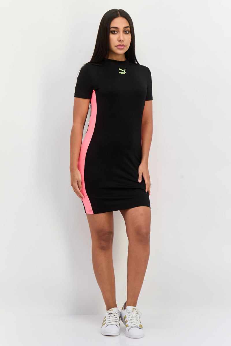 PUMA Women Sportswear Fit Short Sleeve Training Dress, Black  - Image 4