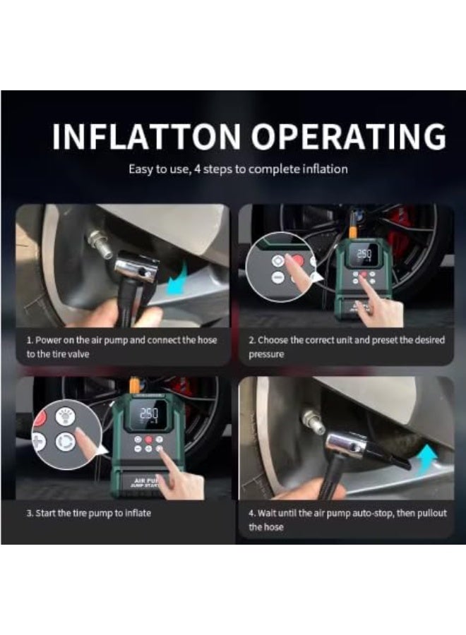 Emergency Truck Jump Starter & Power Supply – High-Capacity Battery with Fast Air Pump and Integrated Charging Tool - Image 4