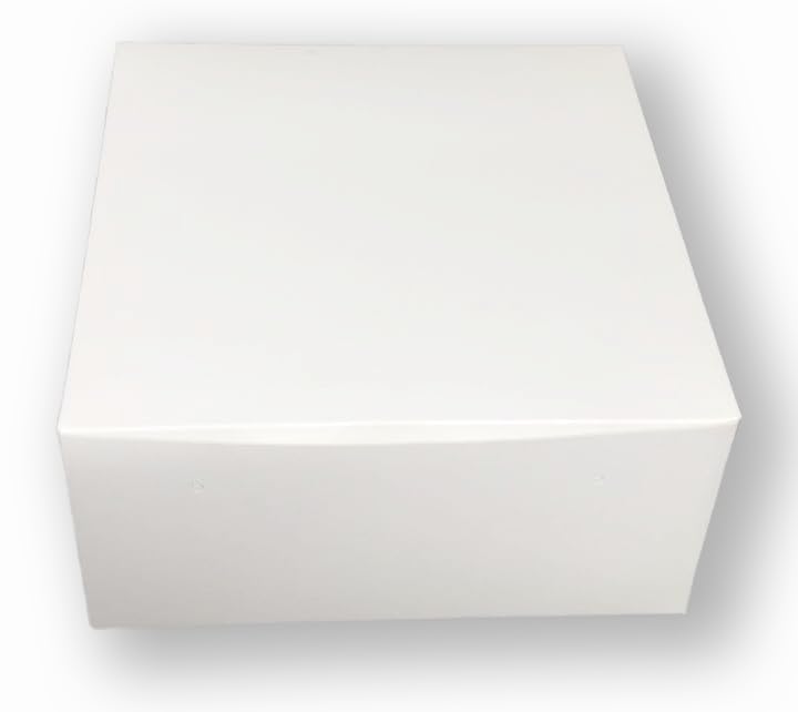 Natte White Cake Box for 12 kg Size 8x8x4 inches Pack of 25 - Image 2