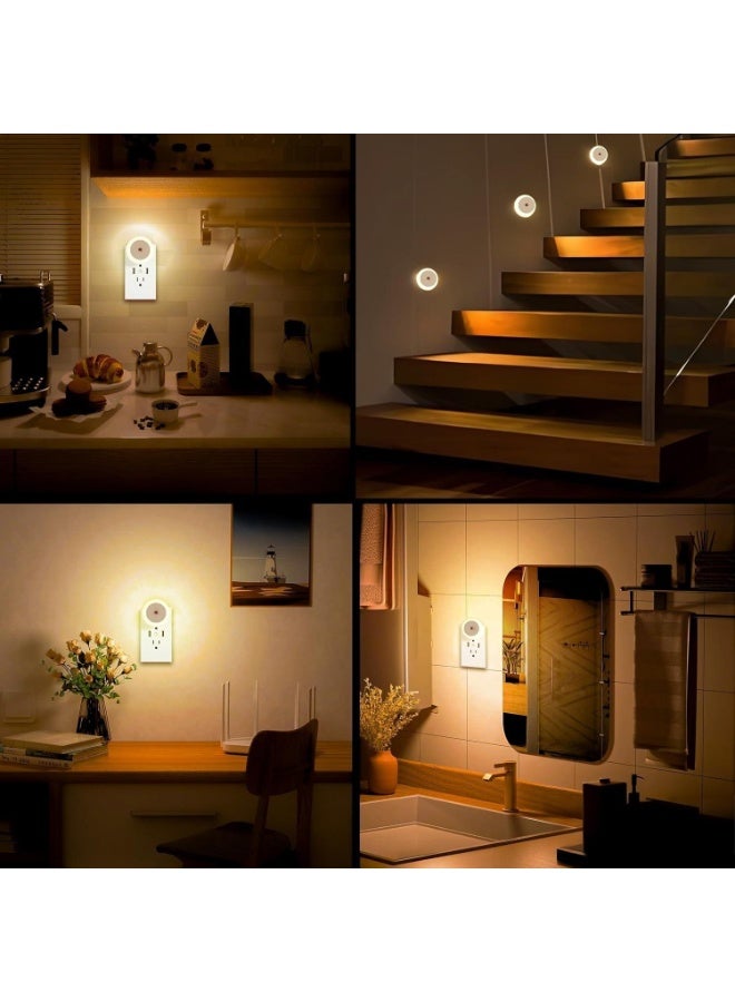 2-Piece LED Night Light Plug in Wall with Smart Light Sensor, Good for Sleep, Children Light for Hallway, Toddler Beds, Stairs, Warm White - Image 5