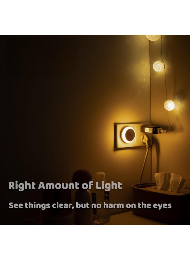 2-Piece LED Night Light Plug in Wall with Smart Light Sensor, Good for Sleep, Children Light for Hallway, Toddler Beds, Stairs, Warm White - Image 3