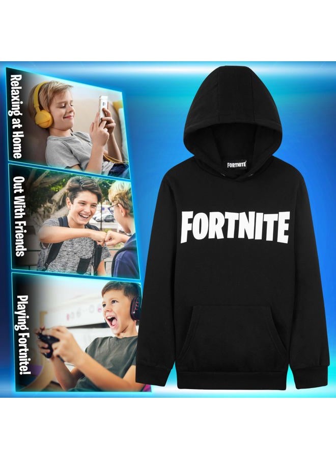 FORTNITE Hoodie For Boys, Kids Gaming Jumper, Official Gifts For Boys (13/14 Years, Black) - Image 3