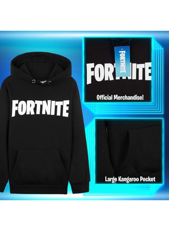 FORTNITE Hoodie For Boys, Kids Gaming Jumper, Official Gifts For Boys (13/14 Years, Black) - Image 5