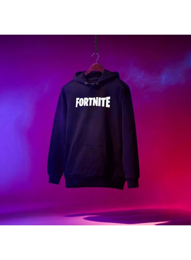 FORTNITE Hoodie For Boys, Kids Gaming Jumper, Official Gifts For Boys (13/14 Years, Black) - Image 2