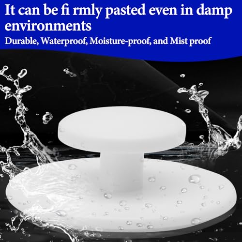 Moicstiy 10 Pcs Self-Adhesive Dresser Knob Instant Adhesive Cabinet Handle Pull Mini Self-Stick Knob for Sliding Door Windows Wardrobes Drawer(White) - Image 5