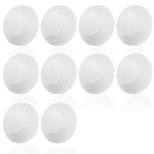 Moicstiy 10 Pcs Self-Adhesive Dresser Knob Instant Adhesive Cabinet Handle Pull Mini Self-Stick Knob for Sliding Door Windows Wardrobes Drawer(White) - Image 1