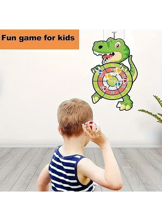 Dinosaur Series Dart Board Game Set 1 Target 6 Sticky Balls Outdoor Party Toy - Image 3