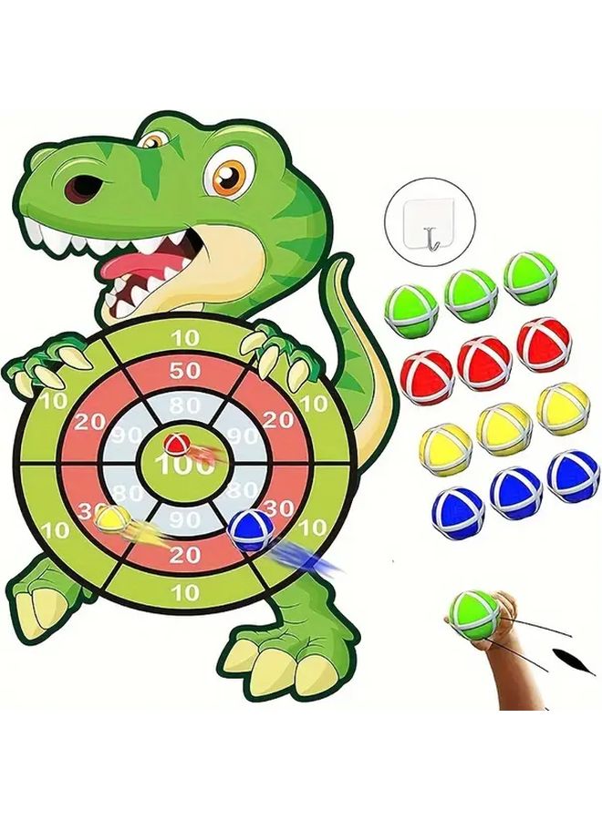 Dinosaur Series Dart Board Game Set 1 Target 6 Sticky Balls Outdoor Party Toy - Image 1