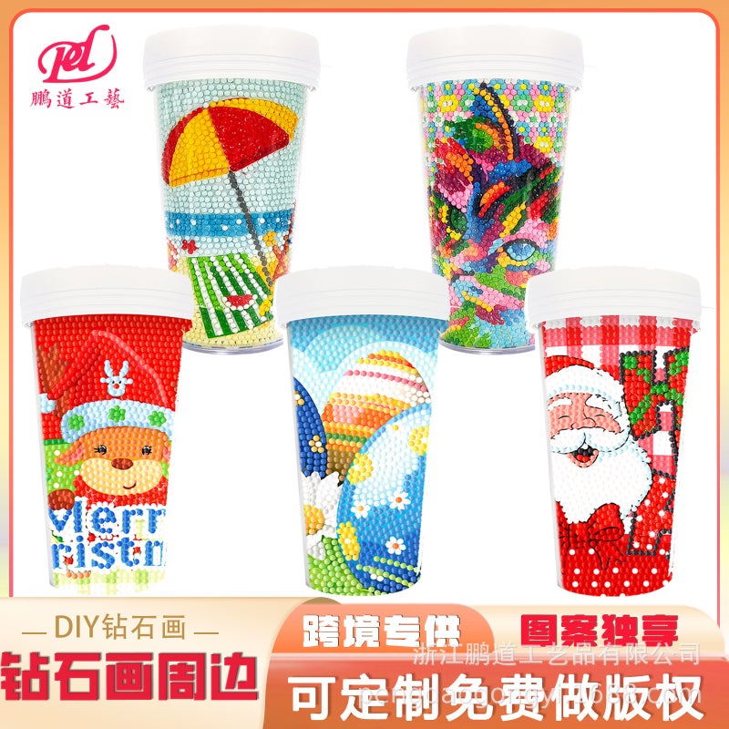 Diamond Painting Supplies – Handmade ABS Cups and Stickers for DIY Decorative Art - Image 2