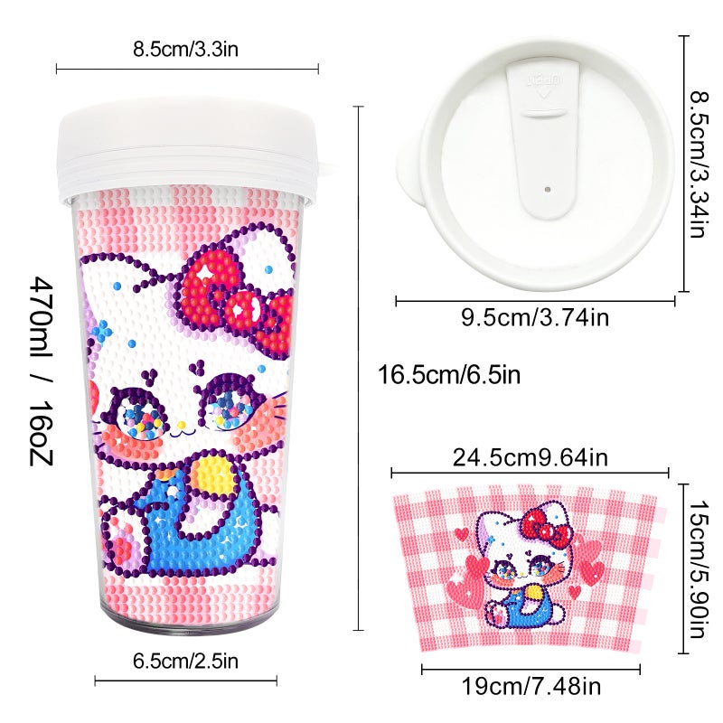 Diamond Painting Supplies – Handmade ABS Cups and Stickers for DIY Decorative Art - Image 1