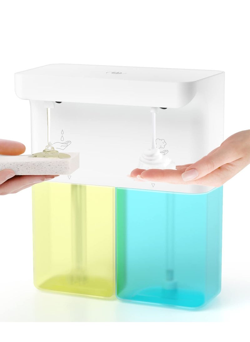 Excefore Automatic Soap Dispenser, Liquid Hand Soap Dispenser for Bathroom, with 3 Adjustable Volume Control,Wall Mounted Rechargeable Dish Soap Dispenser for Bathroom Kitchen, 20.29oz  - Image 1