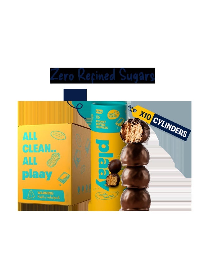 Plaay Peanut Butter Chocolate Truffles 10x60g - Image 1