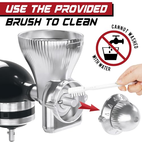 GLINK All Metal Grain Mill Attachment for KitchenAid Stand Mixer,12 Levels Flour Grinder Accessories, Grain Mill Attachment Fit for Grinding Wheat, Corn, Oats, Buckwheat, Millet and Other Cereals - Image 4