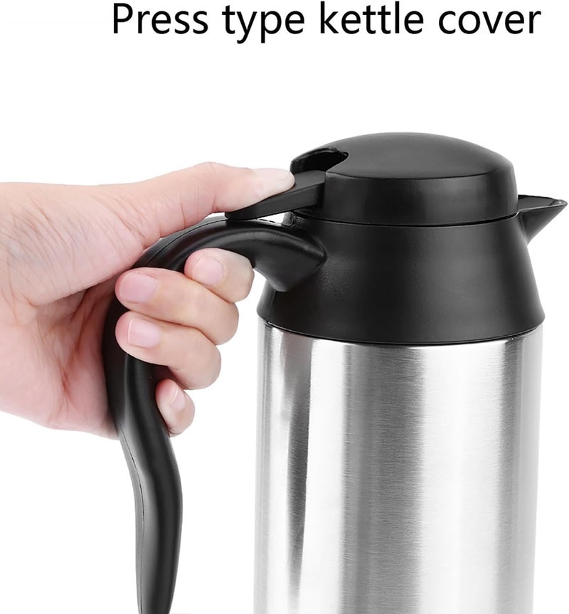 Ejoyous Electric Car Kettle, 750ml 12V Travel Car Heating Kettle Portable Stainless Steel Cigarette Lighter Heating Mug for Tea, Coffee - Image 4