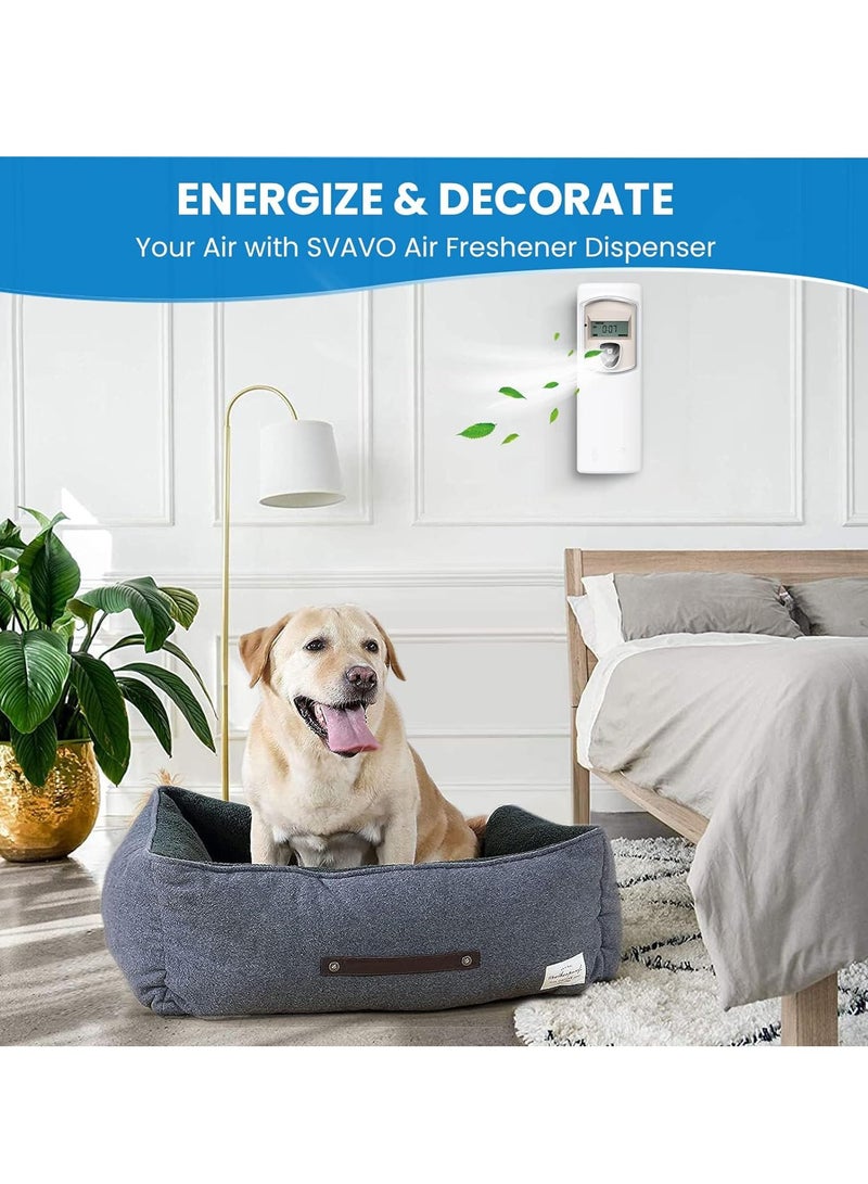 Excefore Automatic Air Freshener Spray Dispenser, LCD Fragrance Dispenser, Programmable Aerosol Spray Dispenser, Wall Mount/Free Standing Timing Spray, for Bathroom, Hotel, Office, Commercial Place White - Image 3