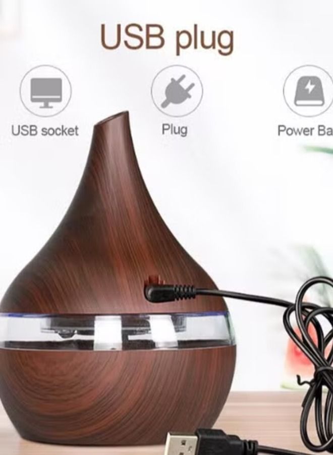 ACLIX LED Light Ultrasonic Air Humidifier Dark Brown Clear - Image 2