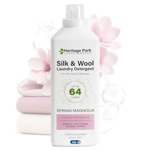 Heritage Park Laundry Essentials Heritage Park Silk & Wool Spring Magnolia Floral Scent, pH-Neutral Laundry Detergent – Enzyme-Free, Concentrated Up to 64 loads (32 fl oz) - Image 1