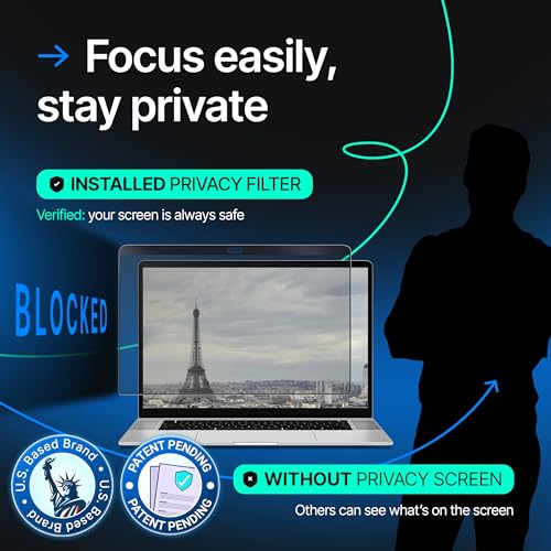 VINTEZ Magnetic Privacy Screen Compatible with MacBook Pro 16" 2019, 2020 Anti-Blue Light Laptop Screen Protector Filter Blue Light Blocking Filter - Image 5
