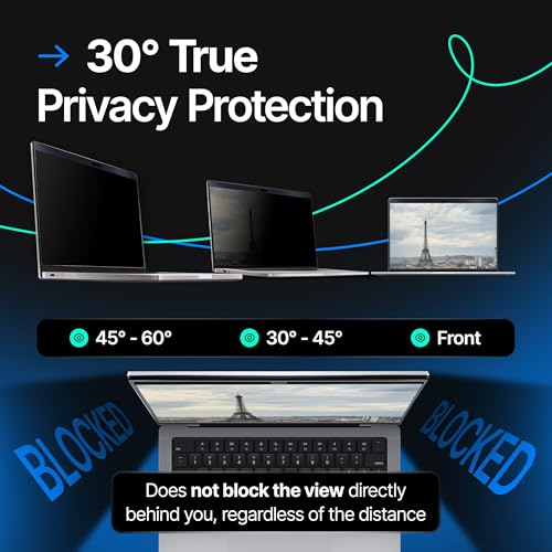 VINTEZ Magnetic Privacy Screen Compatible with MacBook Pro 16" 2019, 2020 Anti-Blue Light Laptop Screen Protector Filter Blue Light Blocking Filter - Image 3