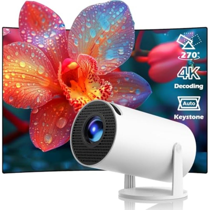 HY300 Portable Projector, Native 1080P Full HD Smart Mini Projector, WiFi 6, Bluetooth 5.2, Auto Keystone, 180° Rotatable, Built-in Apps, Compatible with Phone, Laptop, HDMI, TV Stick, PS5 - Image 1