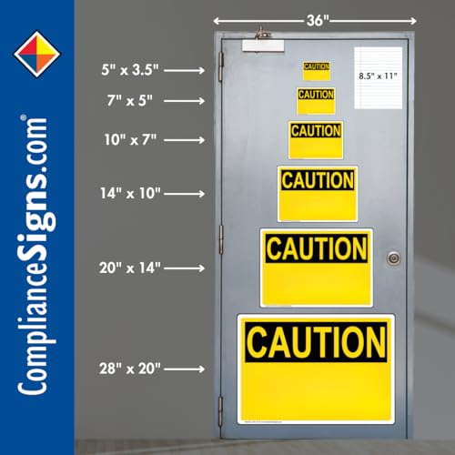 ComplianceSigns.com Caution Standby Generator Automatically Starts Label Decal, 5x3.5 in. 4-Pack Vinyl for Electrical Industrial Notices Red - Image 5