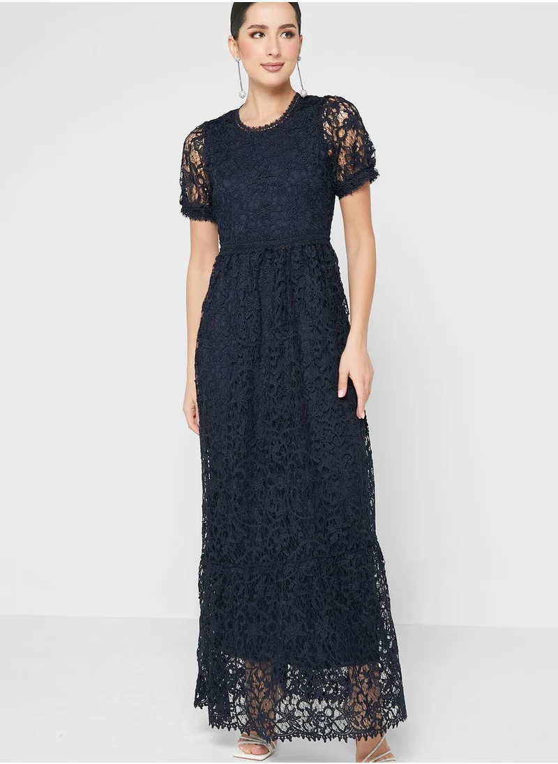 VERO MODA Puff Sleeve Lace Maxi Dress