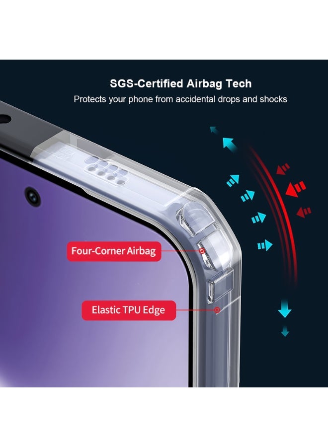 إكسوند غطاء لهاتف شاومي ريدمي نوت 15 برو 5G وشاومي بوكو M8 5G، تصميم حماية لعدسة الكاميرا، إطار مقاوم للصدمات من مادة TPU مع ظهر PC، نحيف وخفيف، مقاوم للاصفرار للاستخدام اليومي. - Image 4