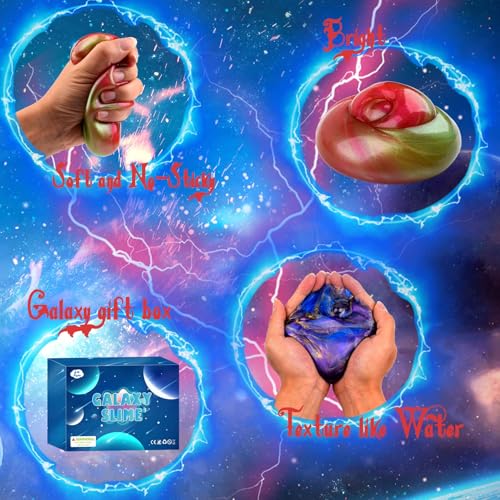WUJYLY Galaxy Slime Kit with 60 PackEaster Slime Party Favors for Kids Non StickyWetSoft Sludge Toy Mini Slime Bulk for Boys Girl Stress ReliefGoodie Bags Christmas Stuffers - Image 5