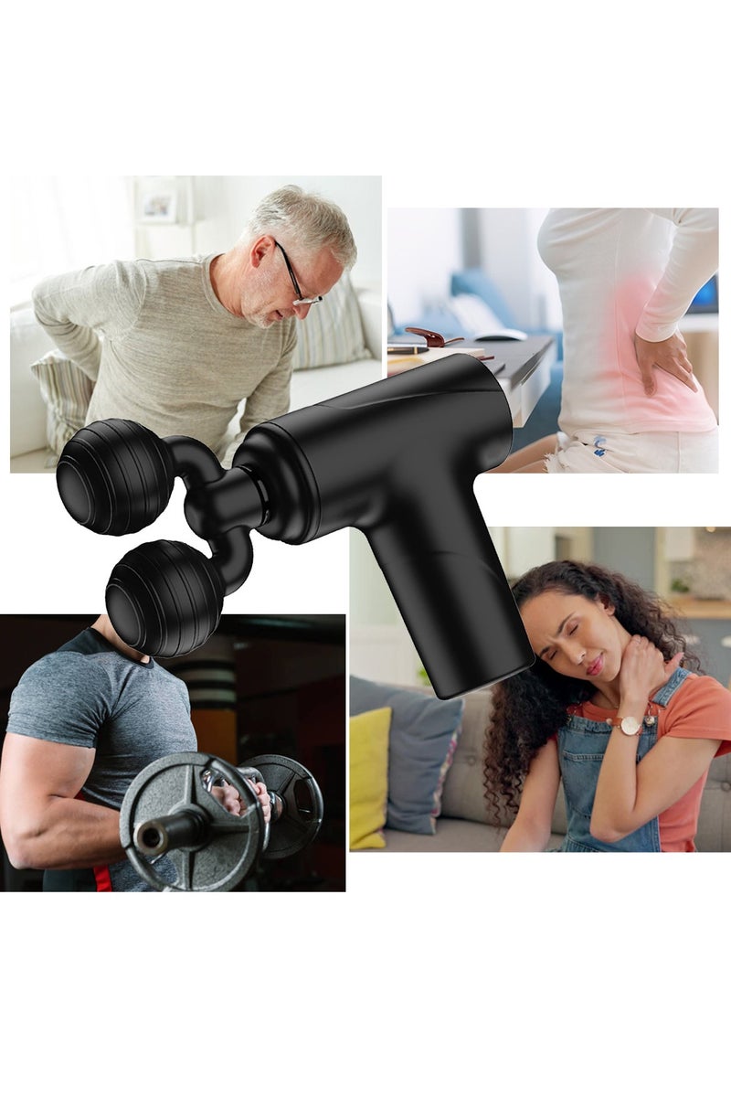 ACYYH Dual Head Massage Gun Body Massager Deep Tissue Fascia Gun Chargeable Muscle Quiet Fascia Gun For Pain Relief Deep Muscle Relax - Image 3