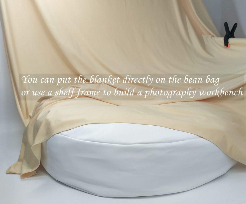 Honra Orraphtstu Newborn Baby Photography Props Beanbag Posing Photoshoot Professional Cover Filling Not Included (White) - Image 5
