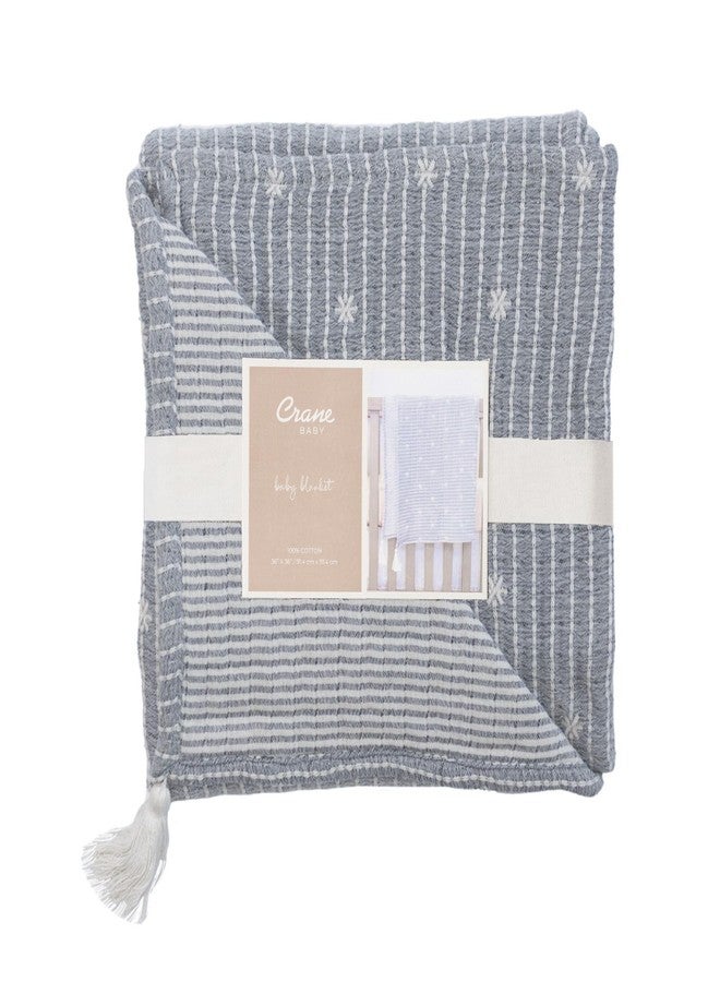 Crane Baby Starlight Luxe Blanket, Soft Cotton Nursery and Stroller Blanket, 100% Cotton, 36" x 36" - Image 4