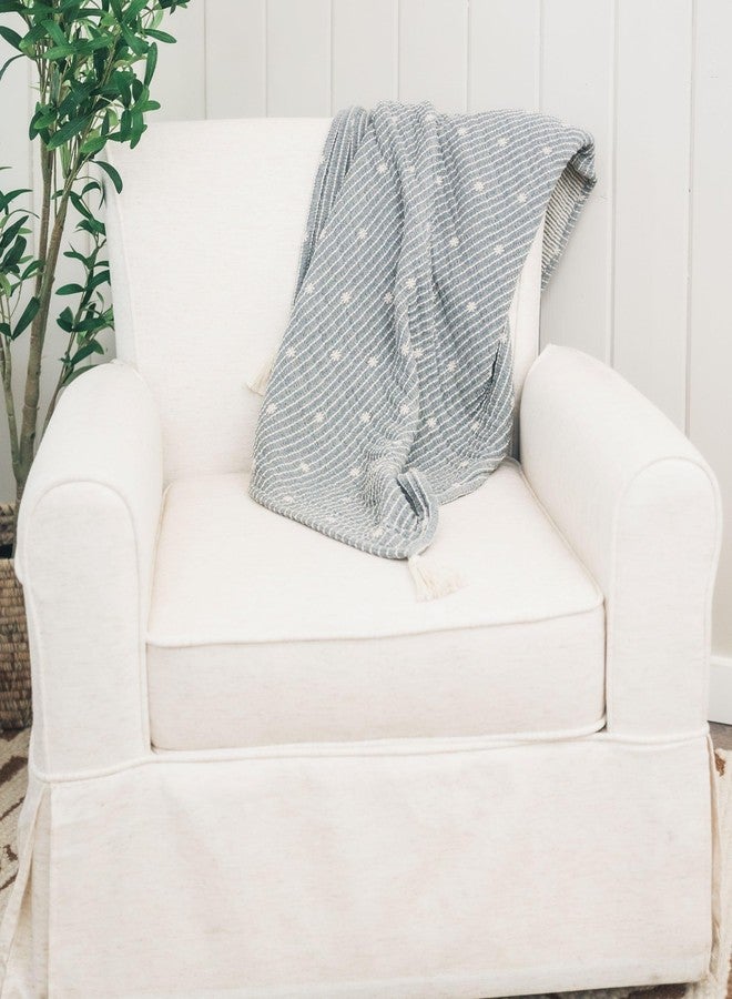 Crane Baby Starlight Luxe Blanket, Soft Cotton Nursery and Stroller Blanket, 100% Cotton, 36" x 36" - Image 3