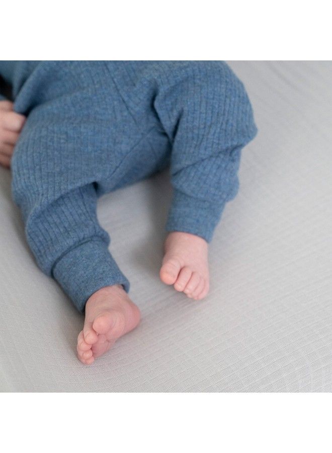 aden + anais Essentials Changing Pad Cover 100% Cotton Muslin Super Soft Breathable Tailored Snug Fit Single Solid Grey - Image 4