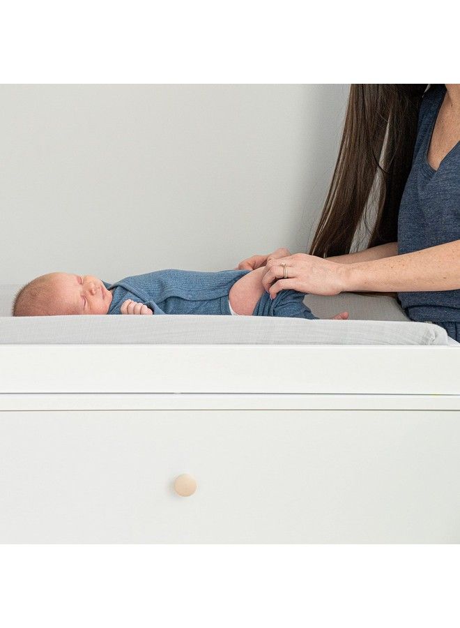 aden + anais Essentials Changing Pad Cover 100% Cotton Muslin Super Soft Breathable Tailored Snug Fit Single Solid Grey - Image 3