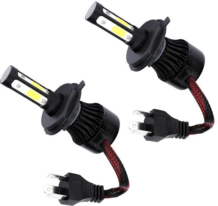 GONAMA مصابيح هالوجين LED للسيارات H4 72W 9000LM 6500K ضوء ضبابي مصابيح أمامية للسيارات مصابيح قيادة بيضاء باردة، (H4) - Image 1