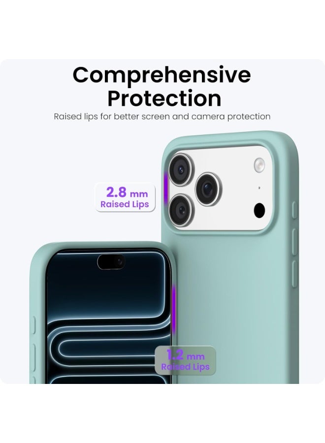 Compatible with iPhone 17 Pro Case, Slim Liquid Silicone 4 Layers Full Covered Soft Gel Rubber Shockproof Protective Phone Case with Anti-Scratch Microfiber Lining - Image 5