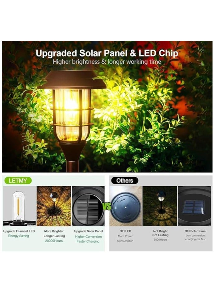 Generic Led Solar Pathway Lights Outdoor, 8 Pack Bright Solar Lights Outdoor, IP65 Waterproof Auto On/Off Solar Garden Lights Solar Powered Landscape Lighting for Yard Patio Walkway Driveway  - Image 5