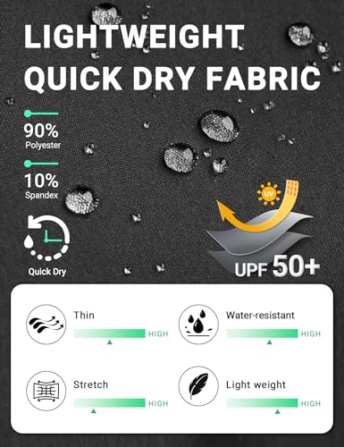 BVVU Women's Hiking Pants Lightweight Quick Dry Travel Outdoor Pants Waterproof Work Cargo Joggers with Zipper Pockets Black - Image 4