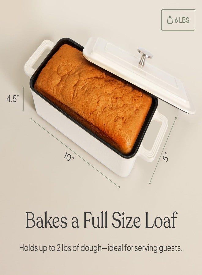 TOMO Cast Iron Bread Oven, 10" x 5" Full Size Loaf - Dutch Oven Bread Cloche with Steam Circulating Lid for Perfect Sourdough - Image 3