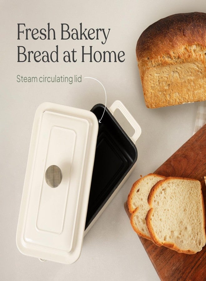 TOMO Cast Iron Bread Oven, 10" x 5" Full Size Loaf - Dutch Oven Bread Cloche with Steam Circulating Lid for Perfect Sourdough - Image 2