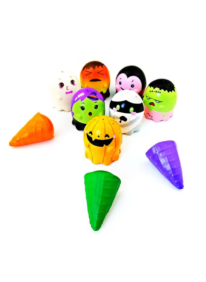 PunimaruPU Foaming Luminous Magnet Cute Slow Squeeze Rebound Simulation Pumpkin Ice Cream Halloween Toy-Color:Ice Cream Ball #4-Specifications:5*5*6cm  - Image 5