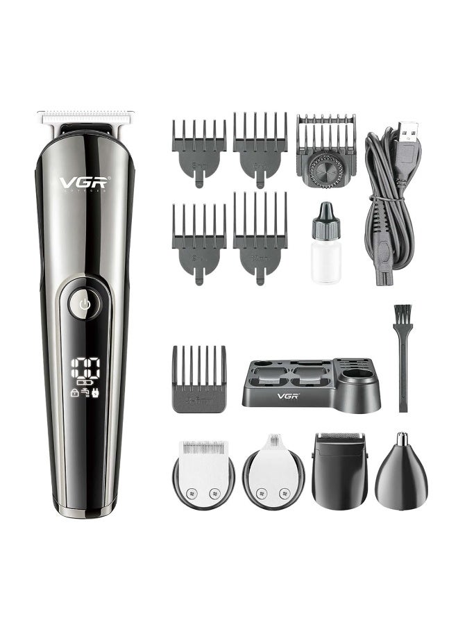 Professional Hair Clipper All In One V-107 ,complete kit,digital display,charging and organizing base,IPX6 - Image 1