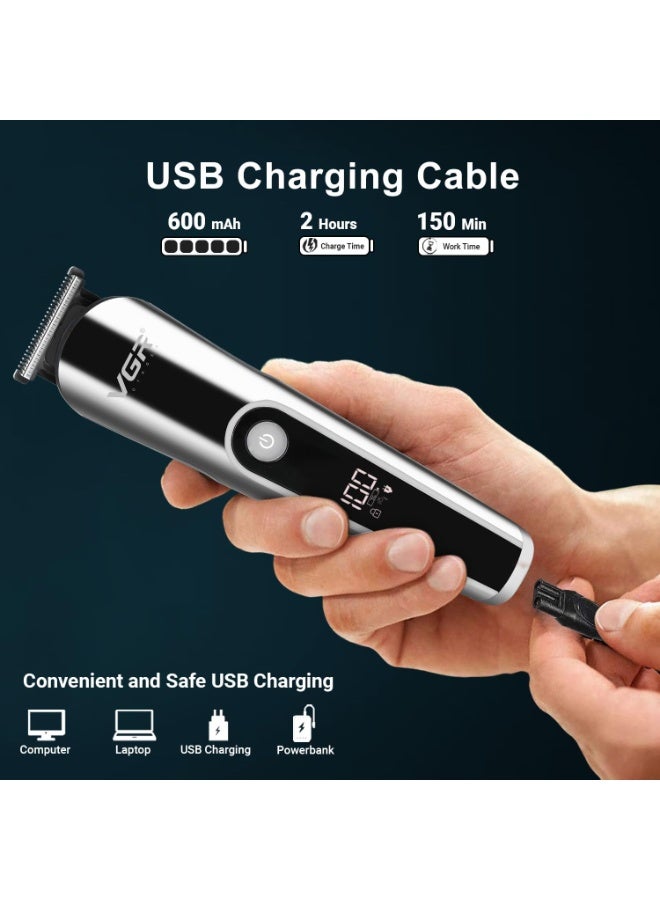 Professional Hair Clipper All In One V-107 ,complete kit,digital display,charging and organizing base,IPX6 - Image 4