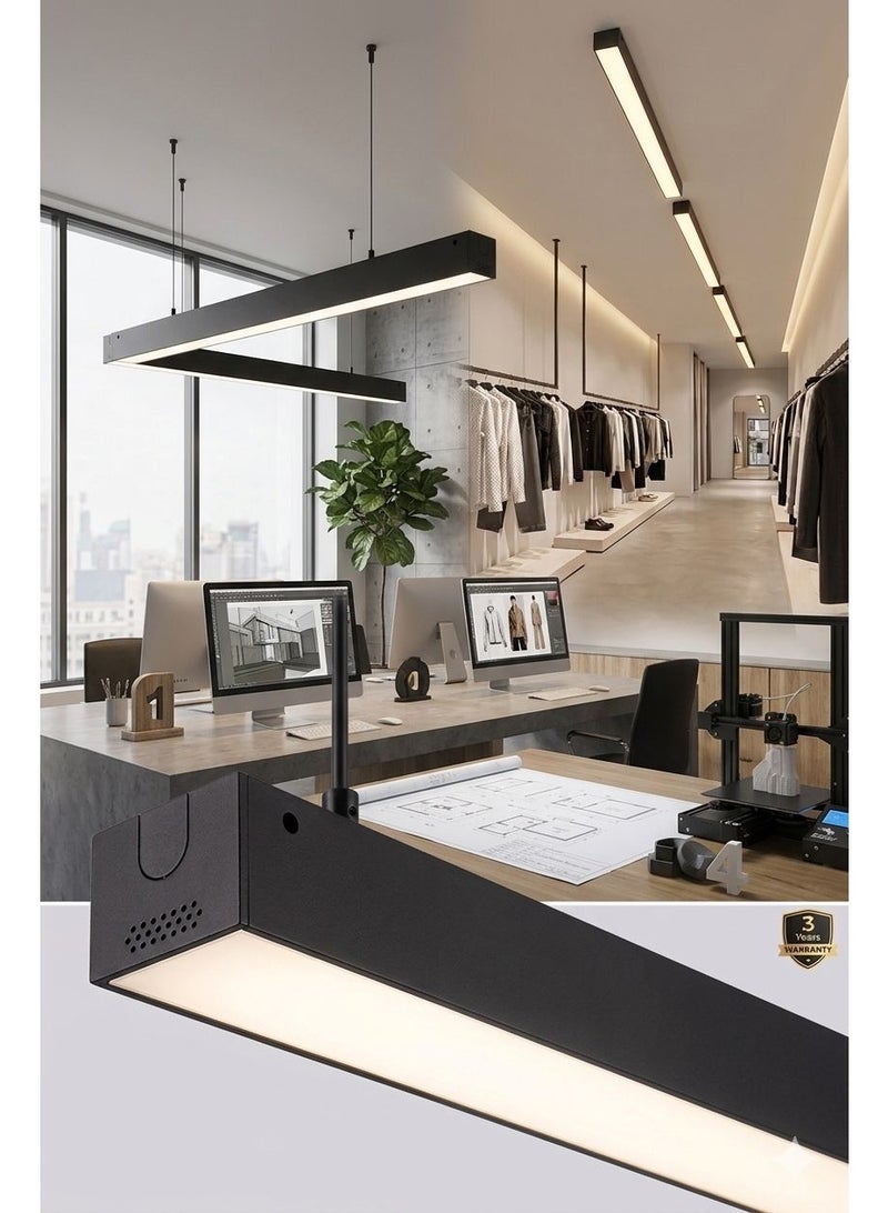 Modern LED Linear Light,black Aluminium 1.2mModern LED Linear Light,black Aluminium 1.2m - Image 1