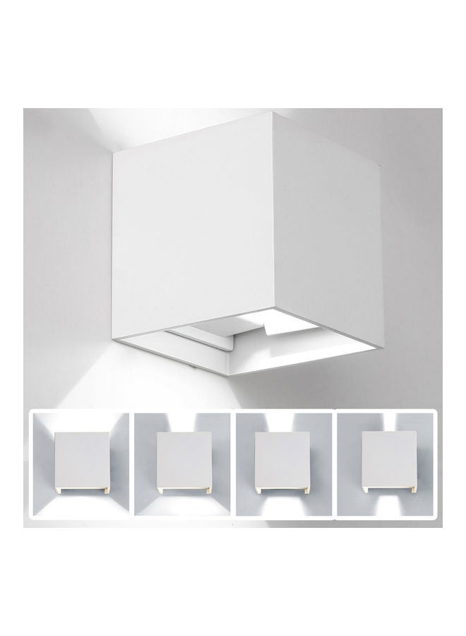 NIBEMINENT Waterproof dimmable square background whole lamp 12W white light White 11*11*11cm - Image 1