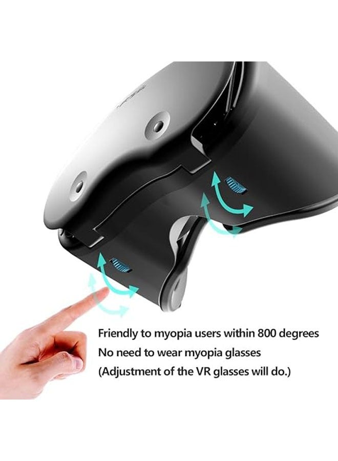 Virtual reality headsets for kids and adults. Android and iPhone VR headsets for video games and 3D movies. Mobile VR headset with remote control. Head-mounted VR glasses for iPhone - Image 4